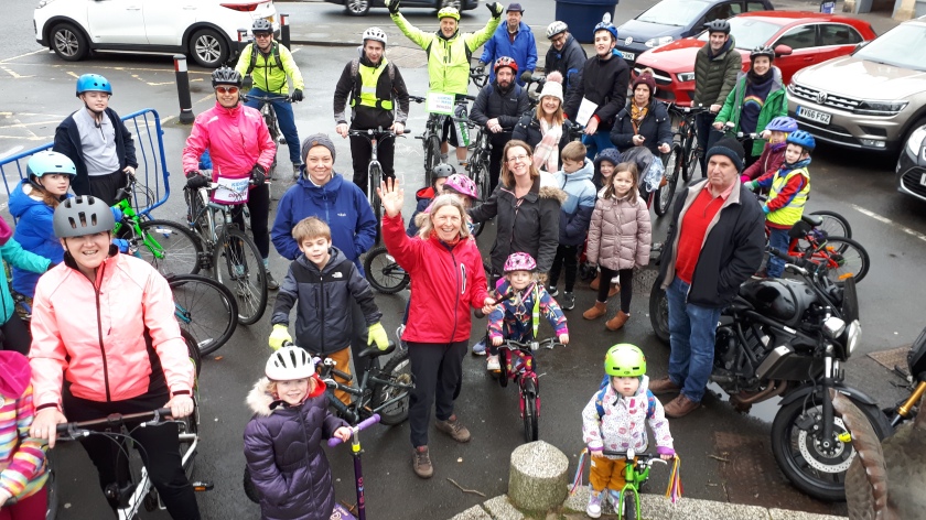 “Parents call for safer streets in Devizes.’ Families and all generations joined in the Kidical Mass Devizes bike ride on Sunday