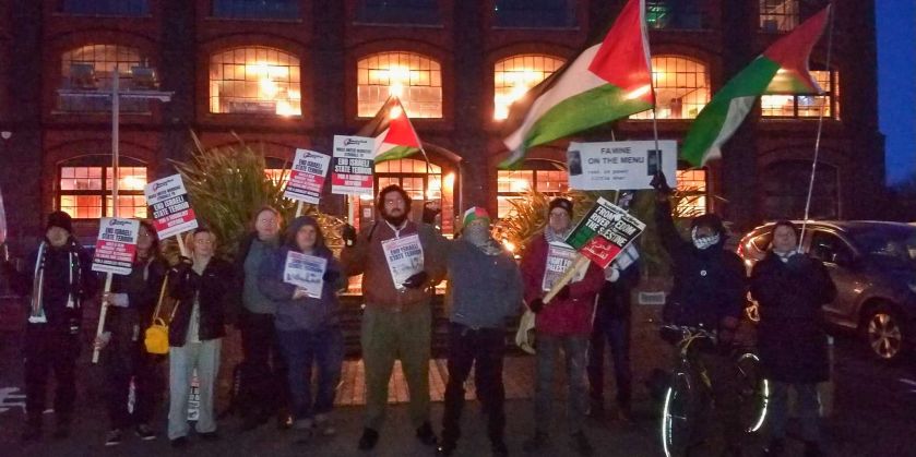 Swindon Palestine Protest at Labour Party Fundraiser